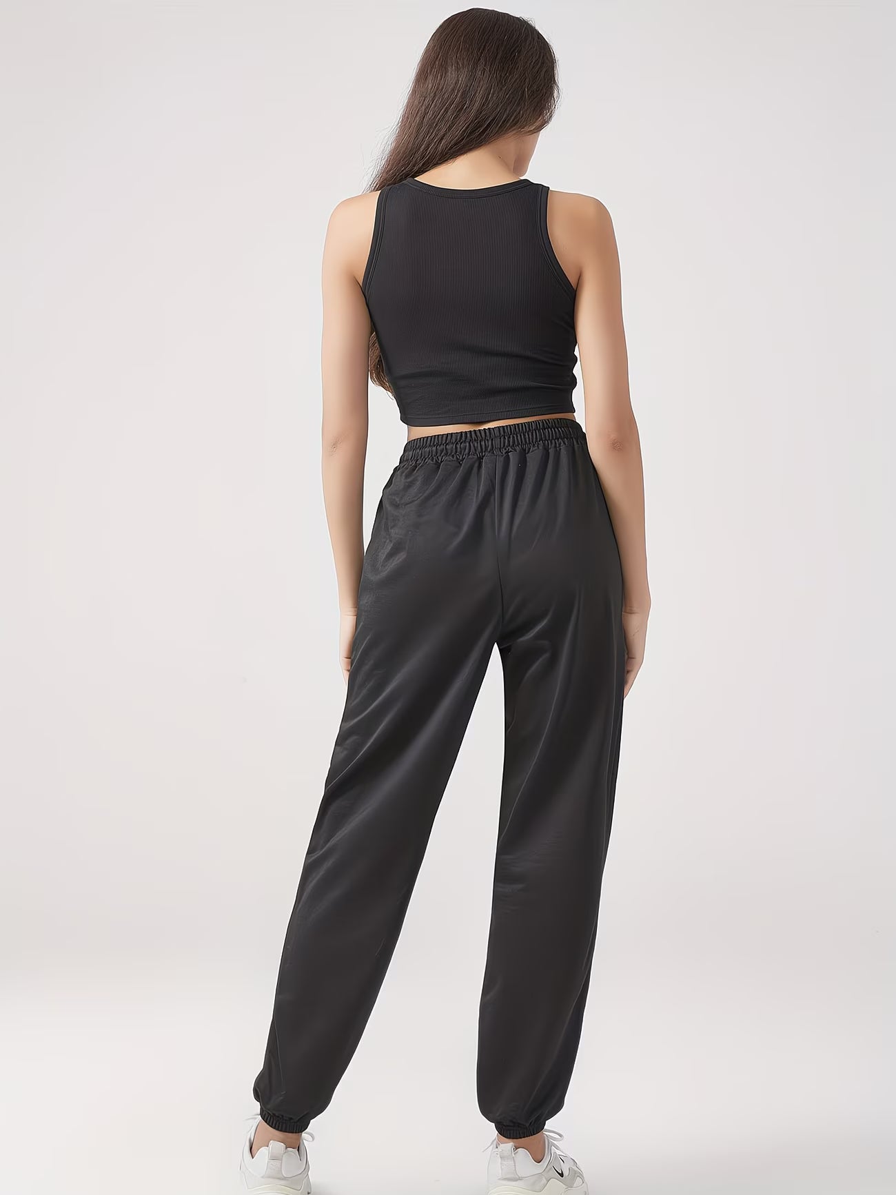 Women's Sports Pants with Fresh Cherry and Letter Print Design