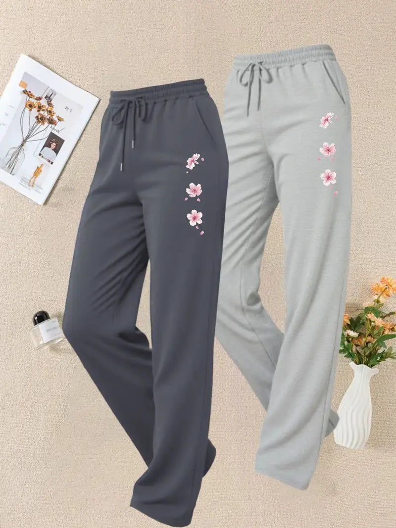 2pcs Women'S Straight-Leg Pants