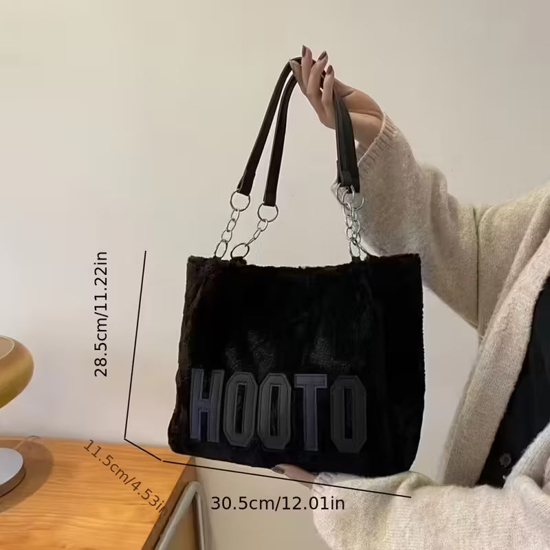 Women's Faux Fur Plush Faux Mink Handbag