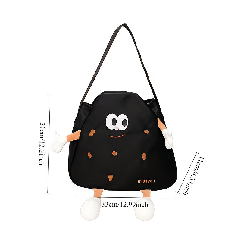 Anime-Inspired Nylon Backpack & Crossbody — Golden Tan & Pastel