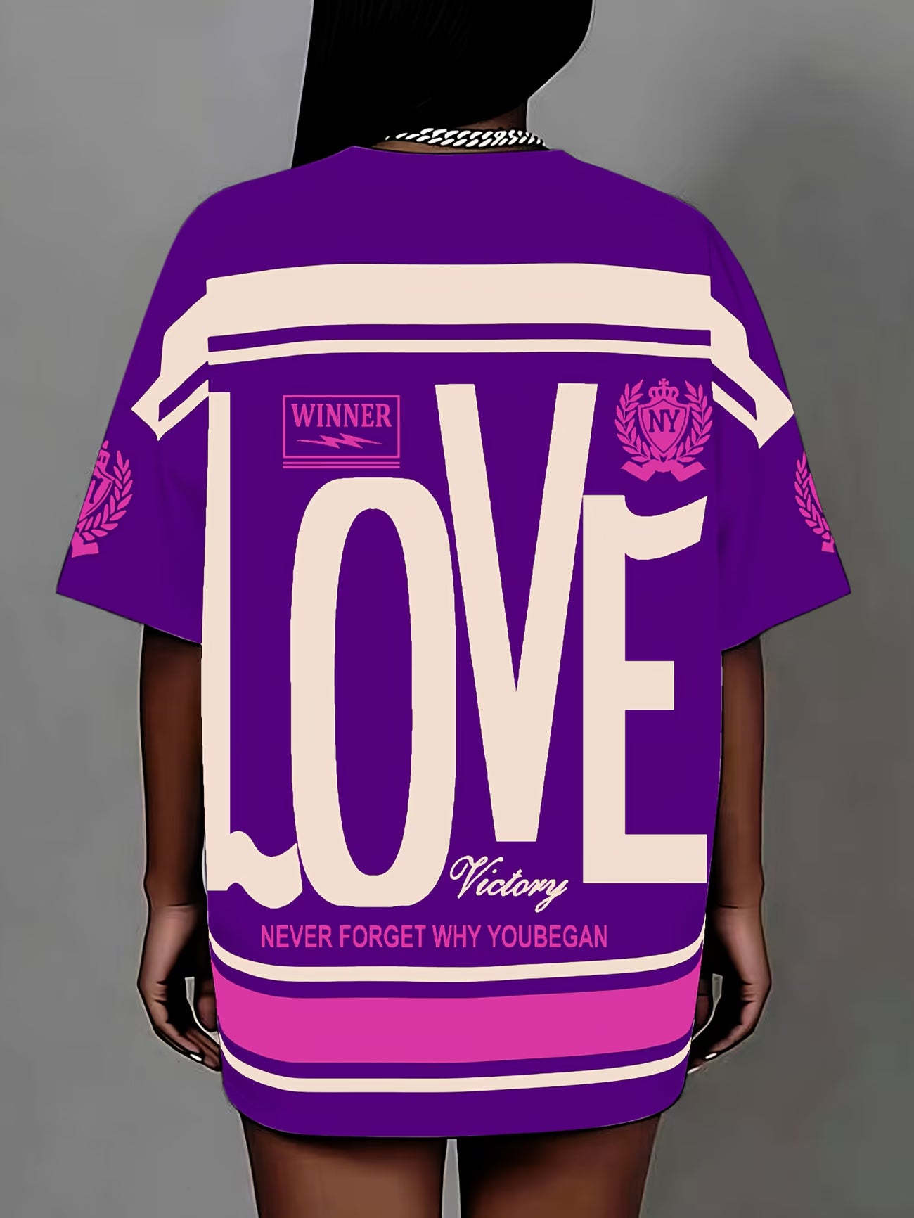 Plus Size Women'S Street Style Short Sleeve Top