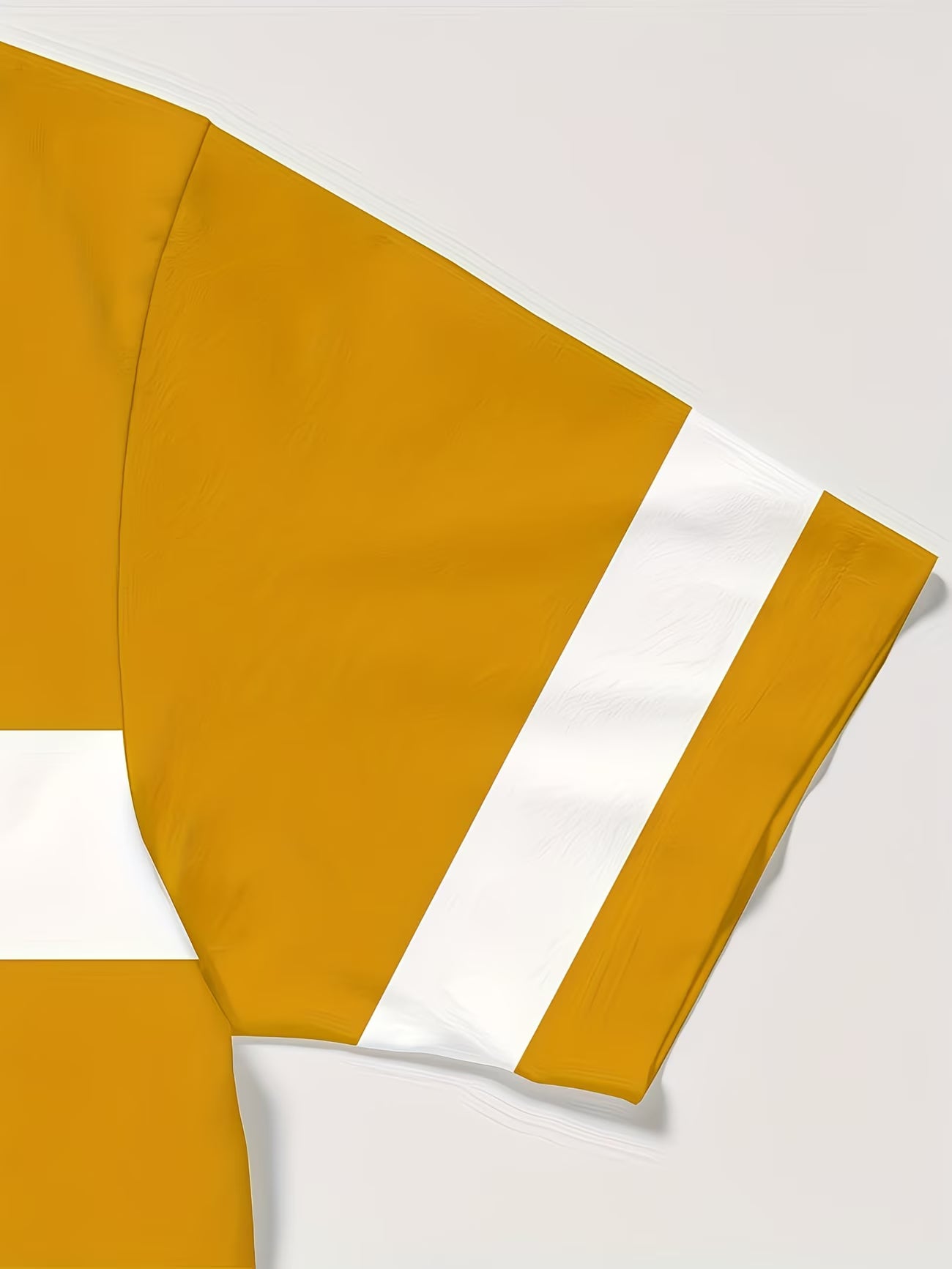 Men's Casual Short Sleeve T-Shirt | Vibrant Yellow Geometric Print & KING Crown Design