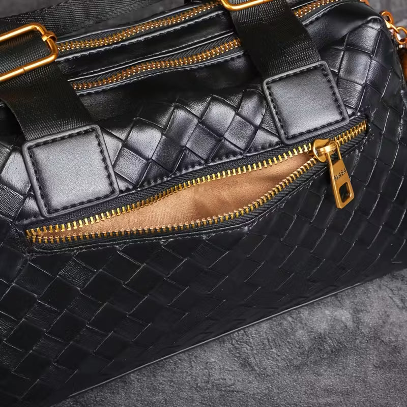 Elegant Black Quilted Crossbody Bag