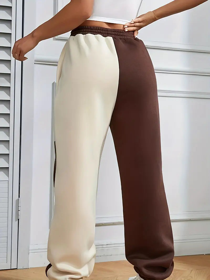 Women's Fashion Color-Blocking Trousers