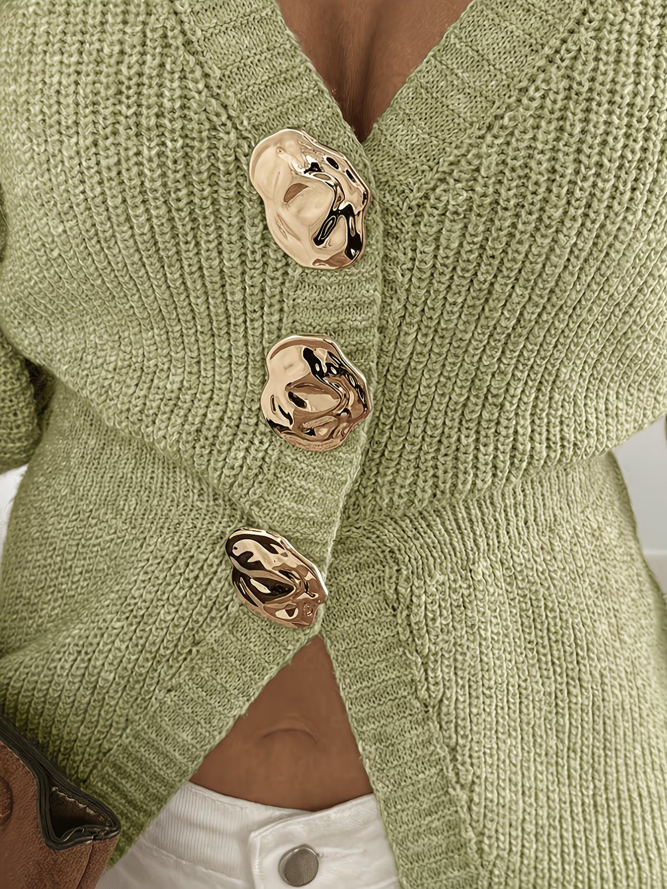 Metal Button Cardigan Sleeveless New Style Jacket