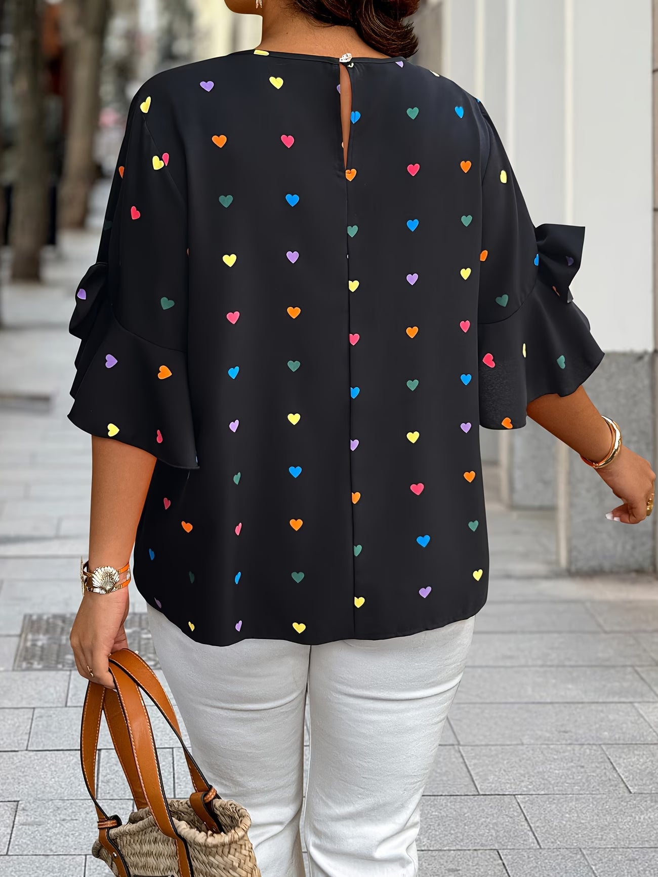 Women'S French Plus Size Casual Commute Bow Print Fashion Shirt
