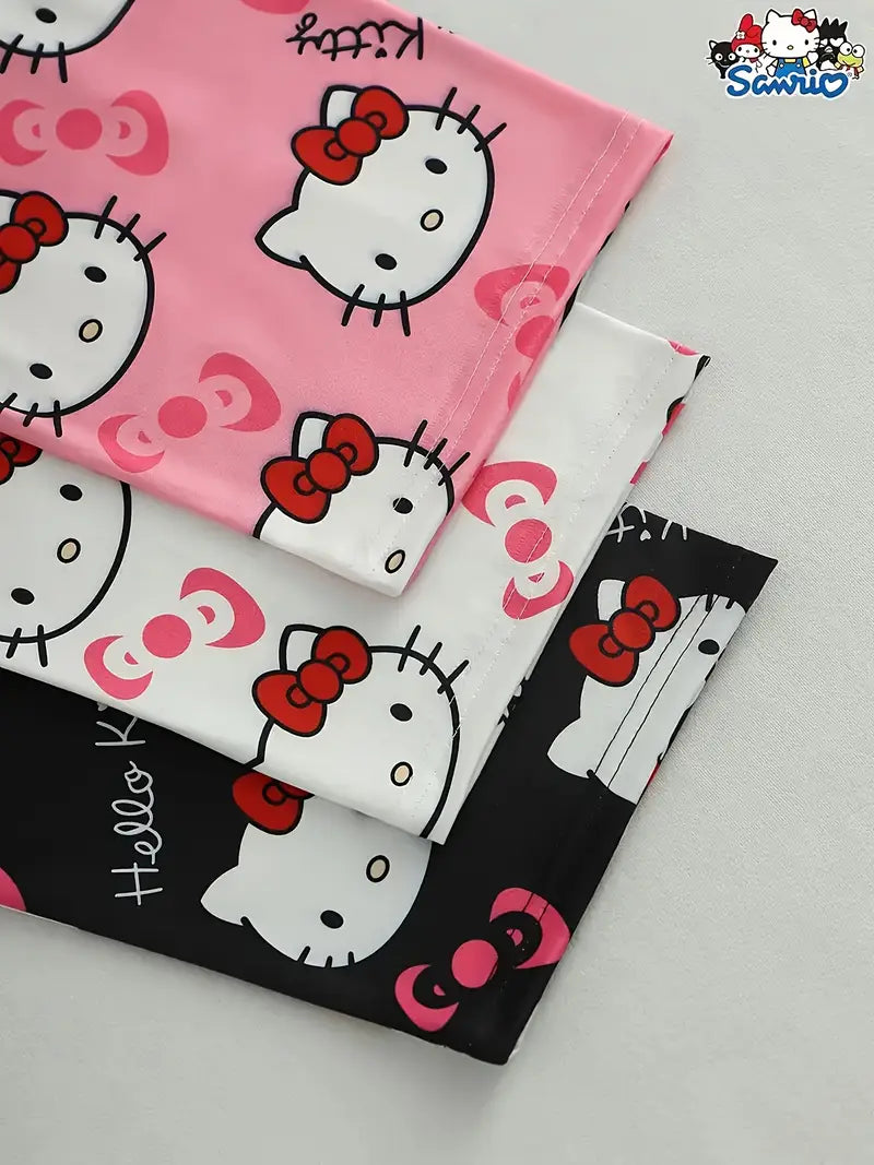 3pcs Women'S Cute Cartoon Print Lounge Pants