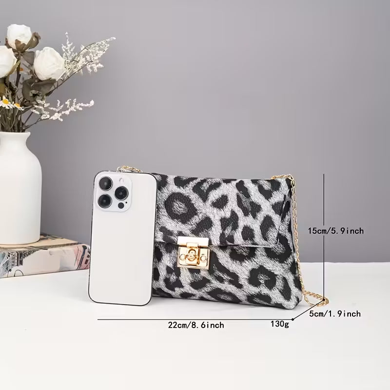 Women's Leopard Print Crossbody Bag