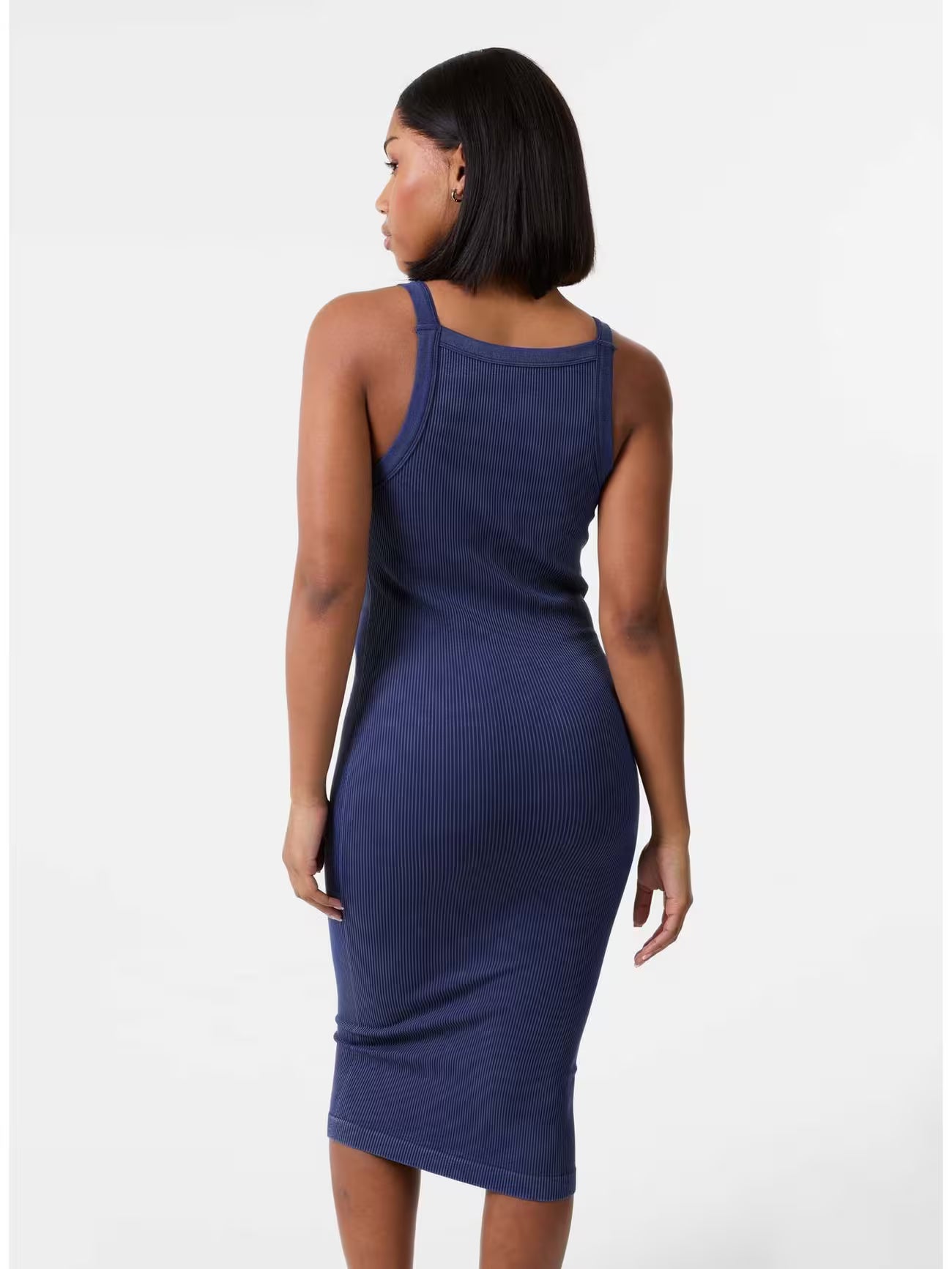 Washed Ribbed Racer Dress