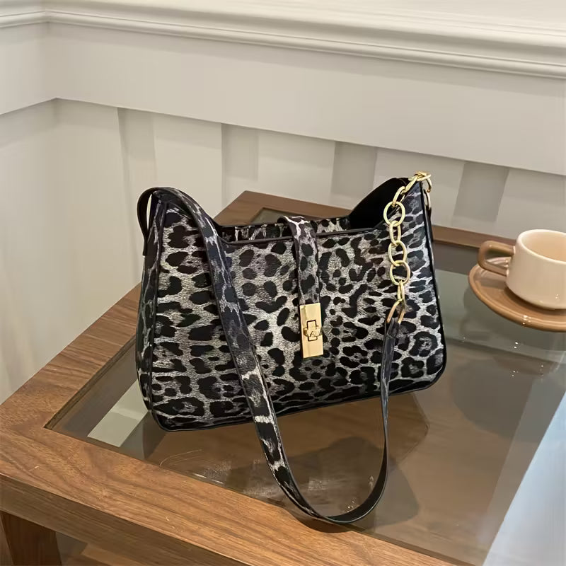 New Fashion Casual Leopard Print Shoulder Bag for Women,