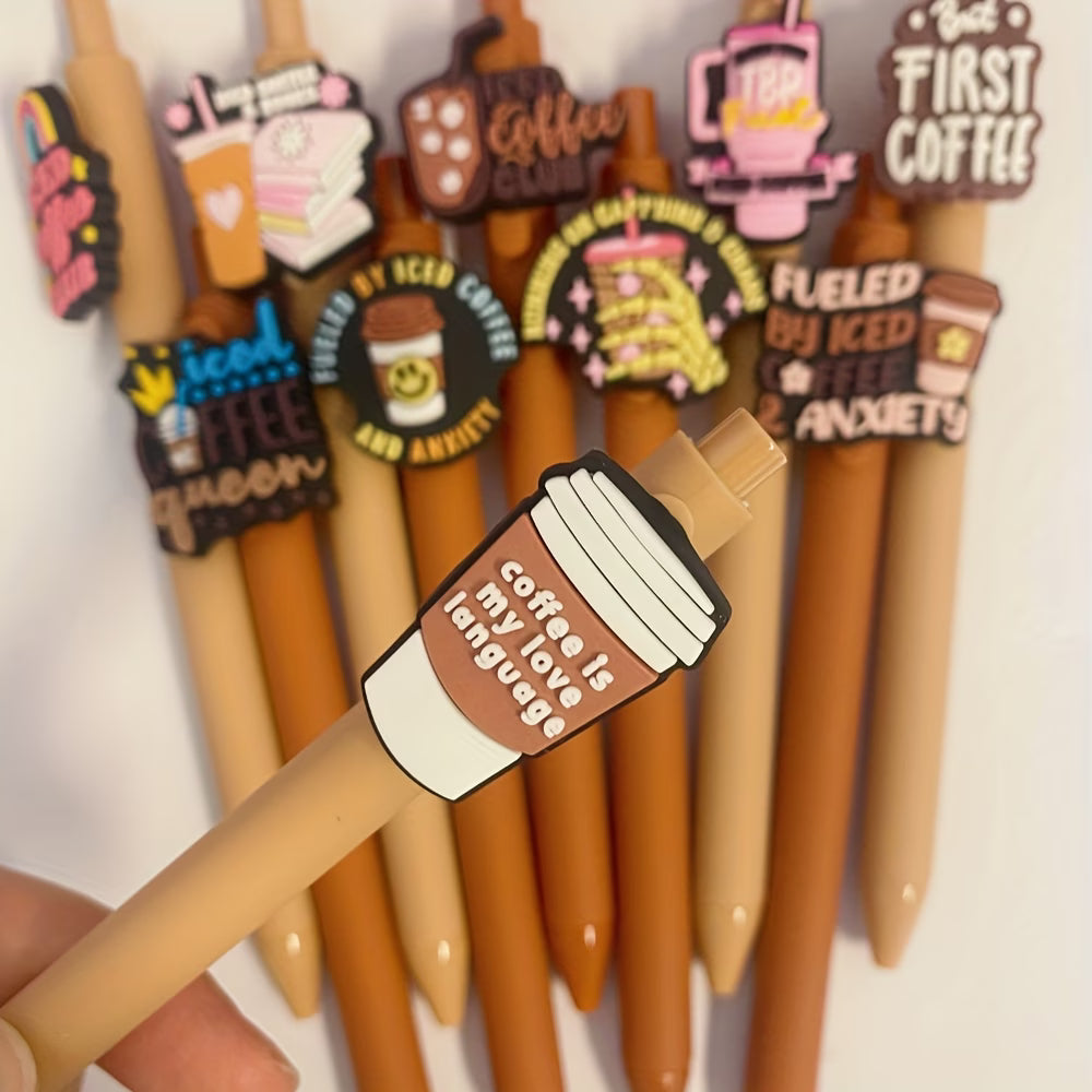 10pcs Coffee Theme Party Ballpoint Pens,