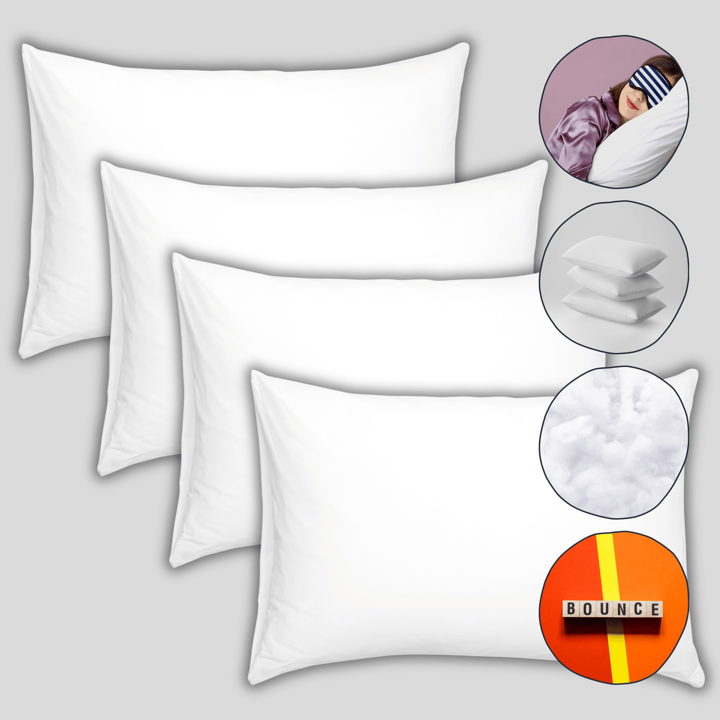 4 Pack Super Bounce Back Pillows