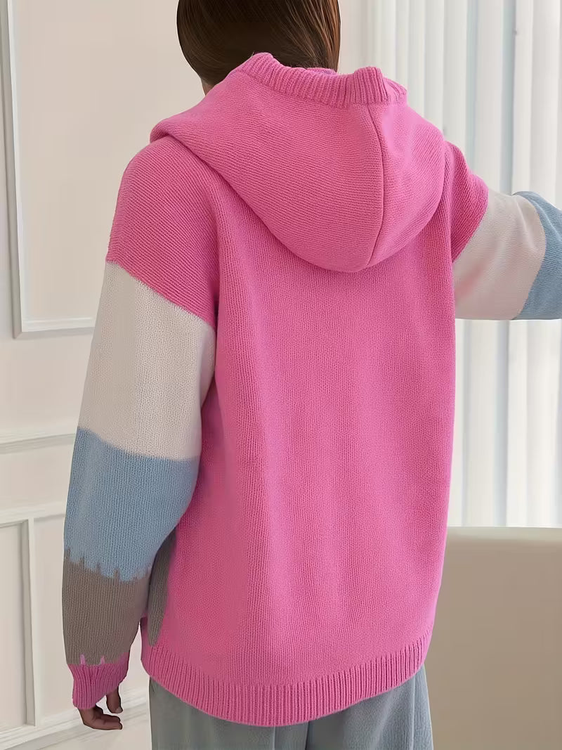 Color Block Design Hoodie