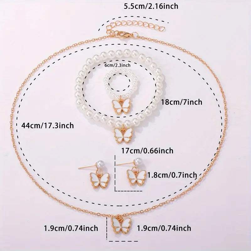 5cs Boho Butterfly Style Jewelry Set,