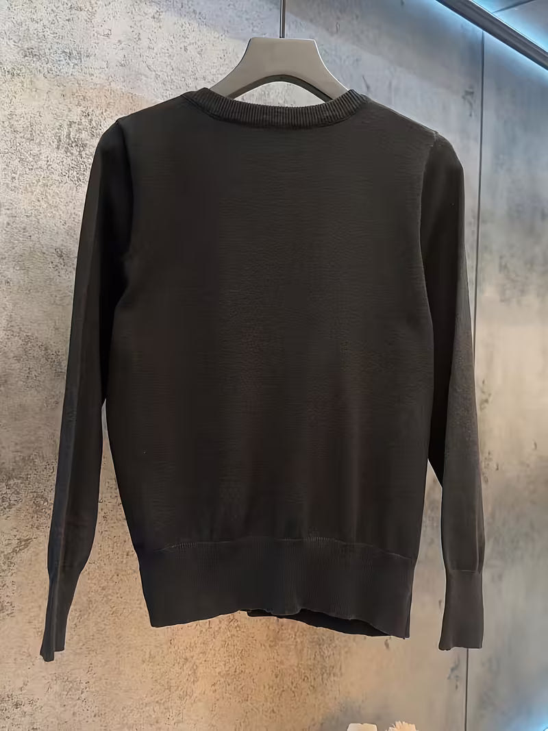 Women'S Chic Black Cardigan