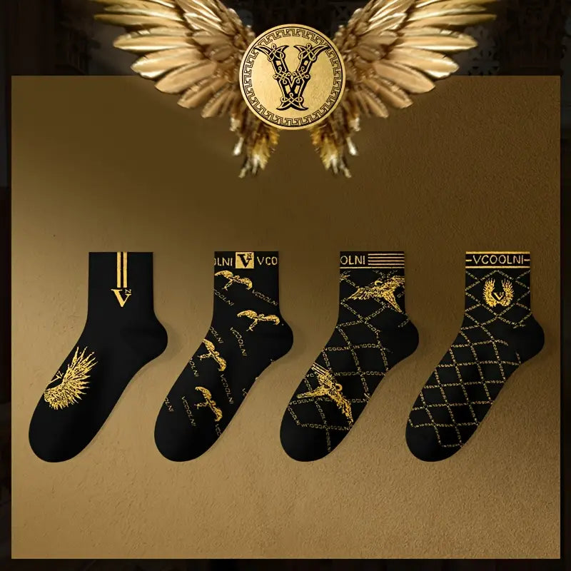 Men's Luxury Cotton Dress socks 4 pack