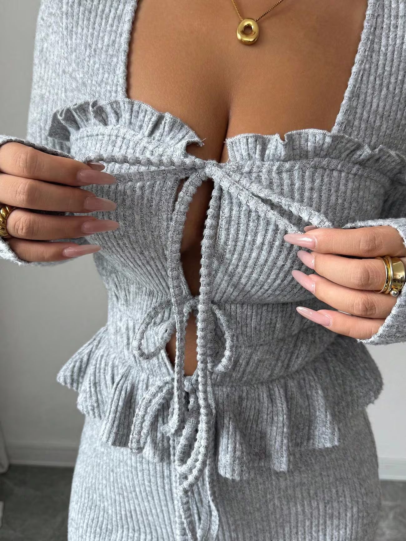 Elegant Top + Casual Pants Two-Piece Set