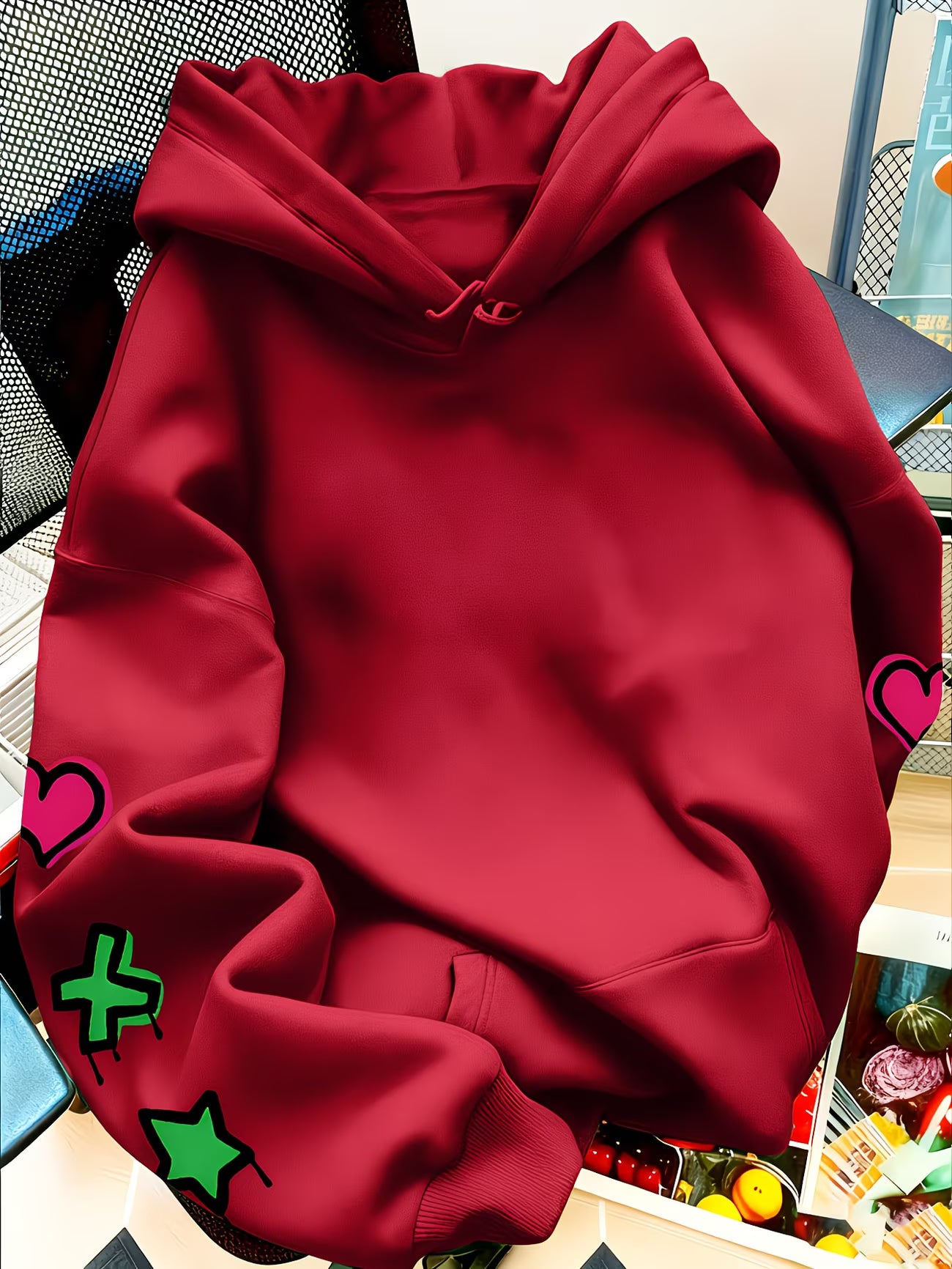 Street Style Colorful English Letter Printed Hoodie