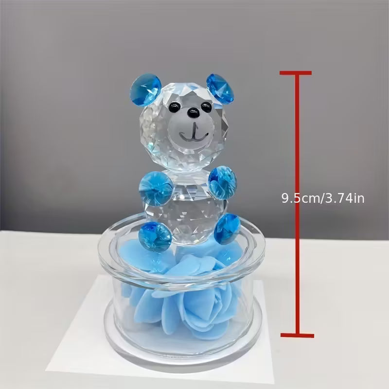 Charming Crystal Bear Figurine