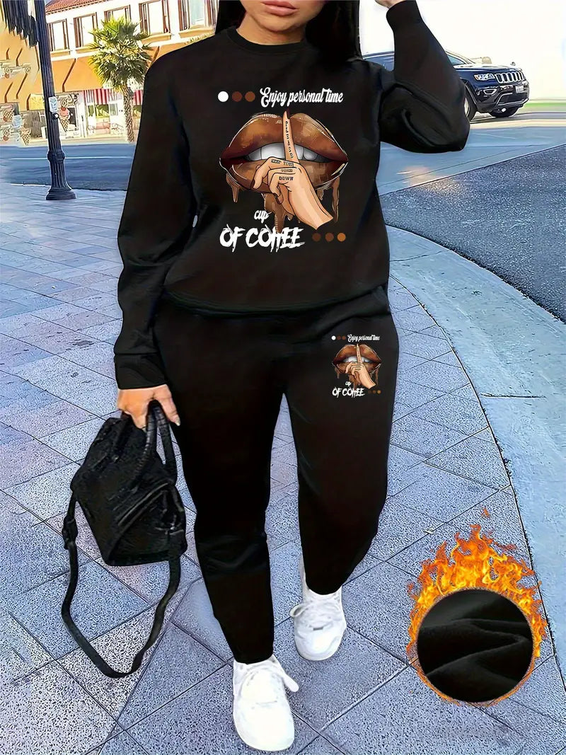 Fashion Print Two-Piece Set