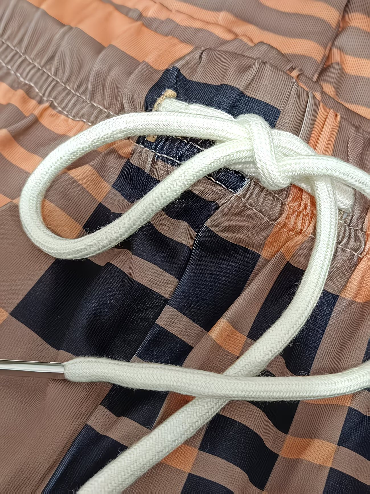 Sleeveless Printed Vest & Vintage Plaid Shorts Co-ord Set