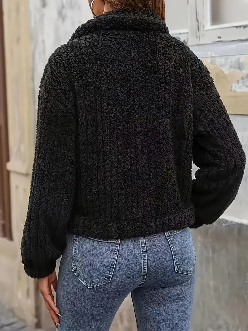 Women'S Plush Faux Fur Jacket