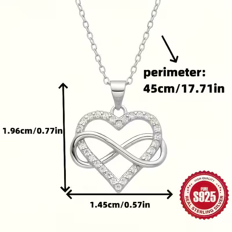 S925 Sterling Silvery Elegant Princess Square joyful Face Pendant Necklace