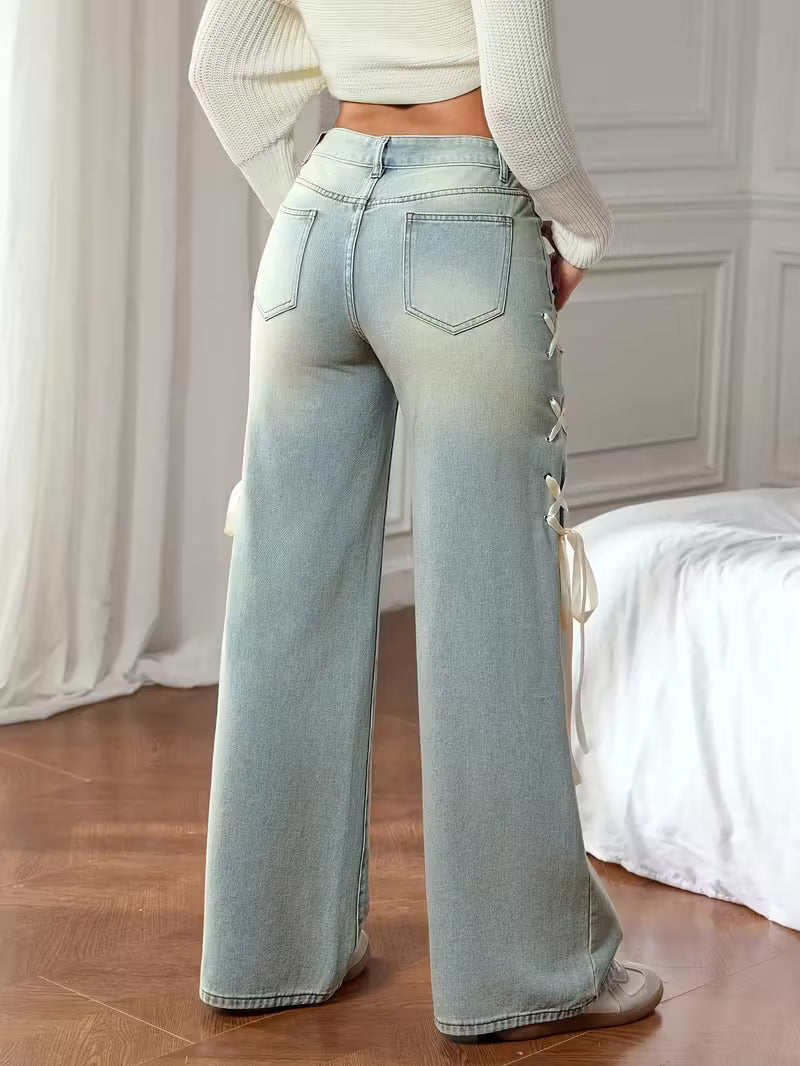 Women's Casual Wide-Leg Jeans