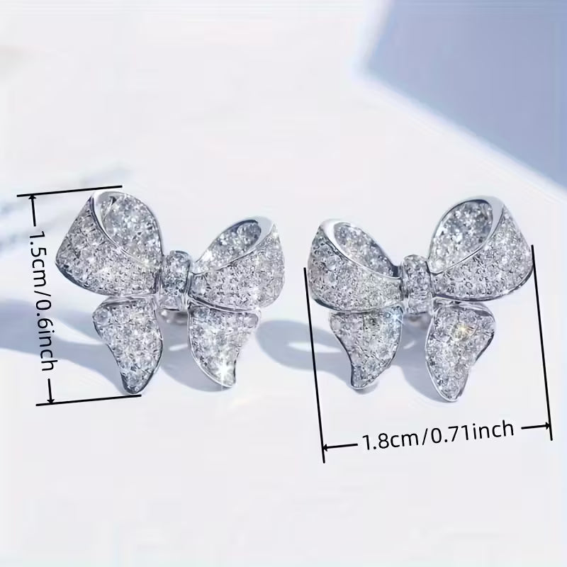 Elegant Cute Bowknot Stud Earrings,