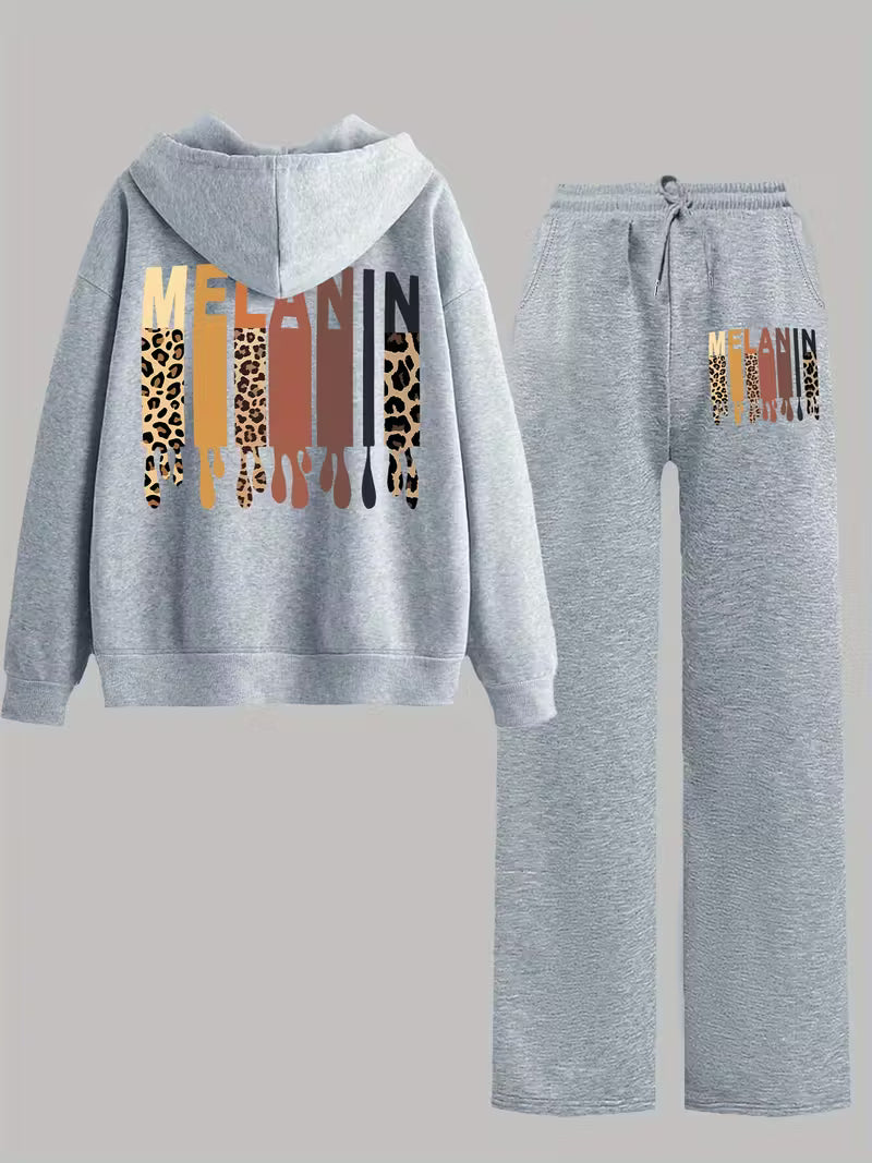 Women'S Casual Zip-Up Hoodie & Pants Set