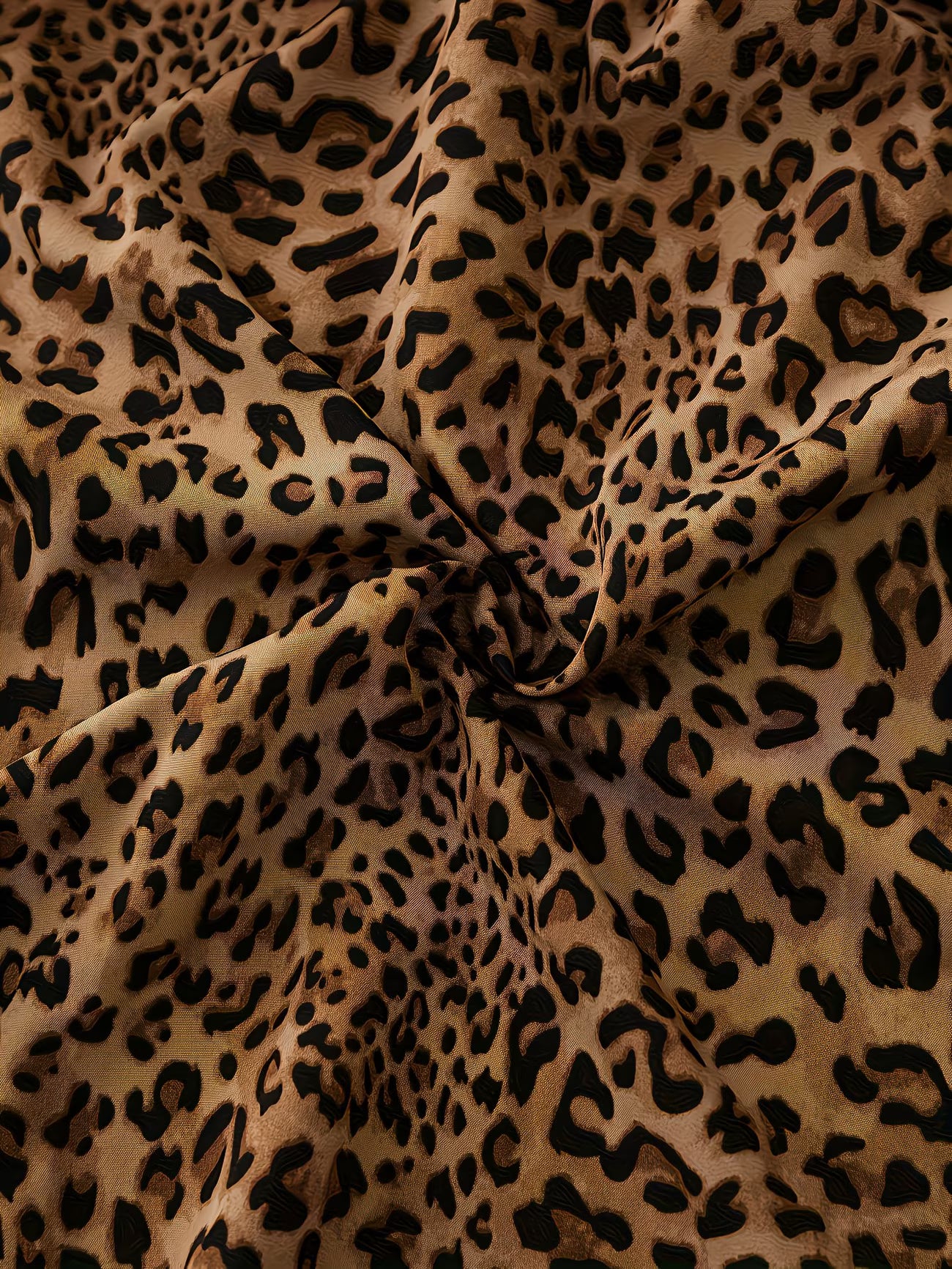 Plus Size Leopard Print Off-Shoulder Women's Dress, Stretch Waist Design,