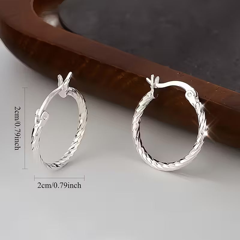 High-quality stainless steel hypoallergenic hoop earrings,