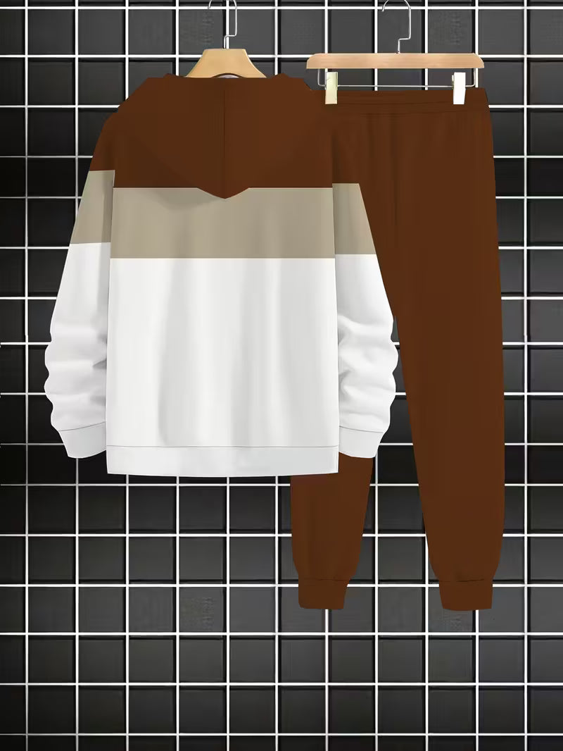 New Streetwear Men'S Hooded Sweatshirt Set