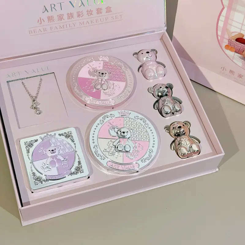 7pcs Bear Family Makeup Set,