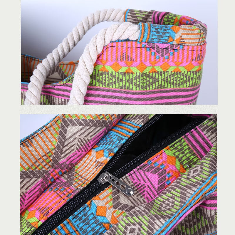 Canvas Summer Beach Tote | Women's Shoulder Bag