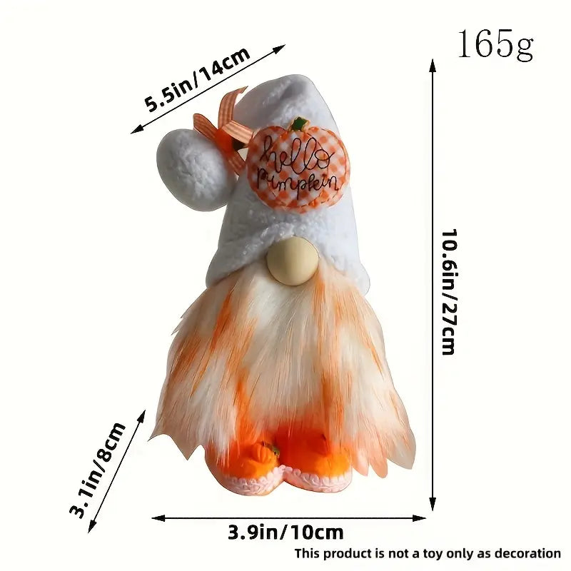 Charming Orange Pumpkin Doll Ornament