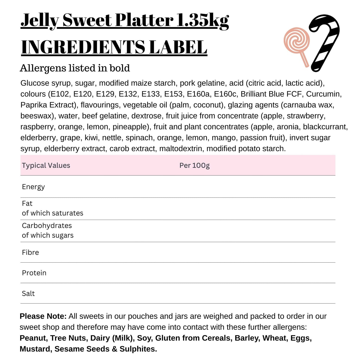 Jelly Sweet Platter 1.35kg