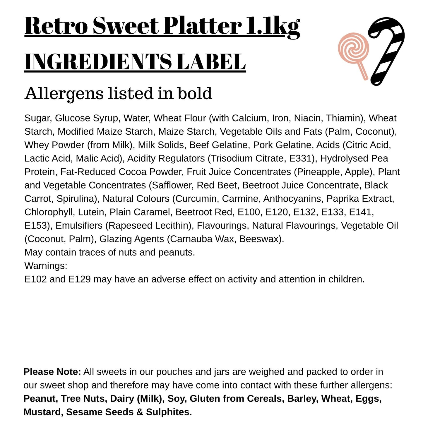 Retro Sweet Platter 1.1kg