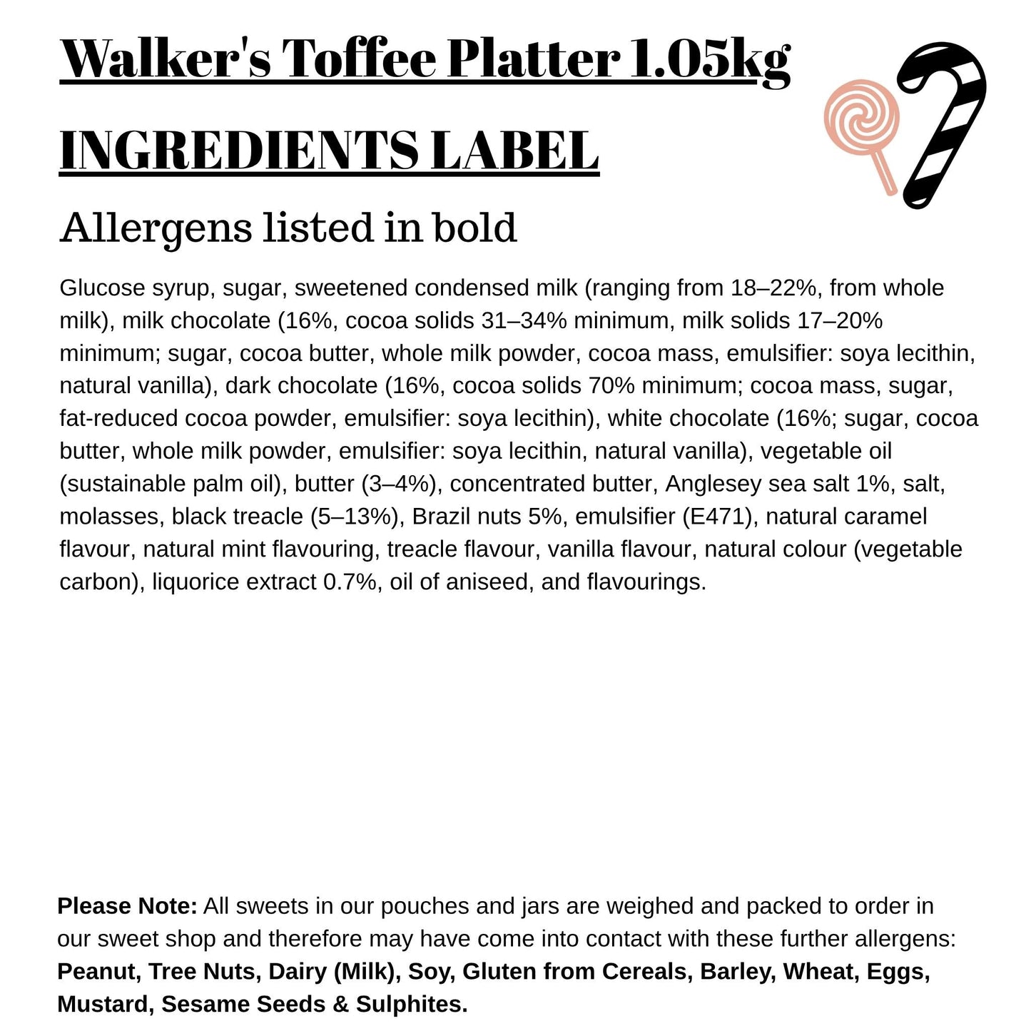 Walker's Toffee Platter 1.05kg