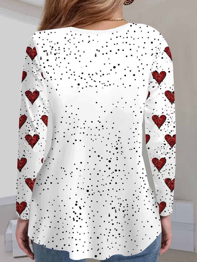 Women'S Casual Elegant Valentine'S Day Love Pattern