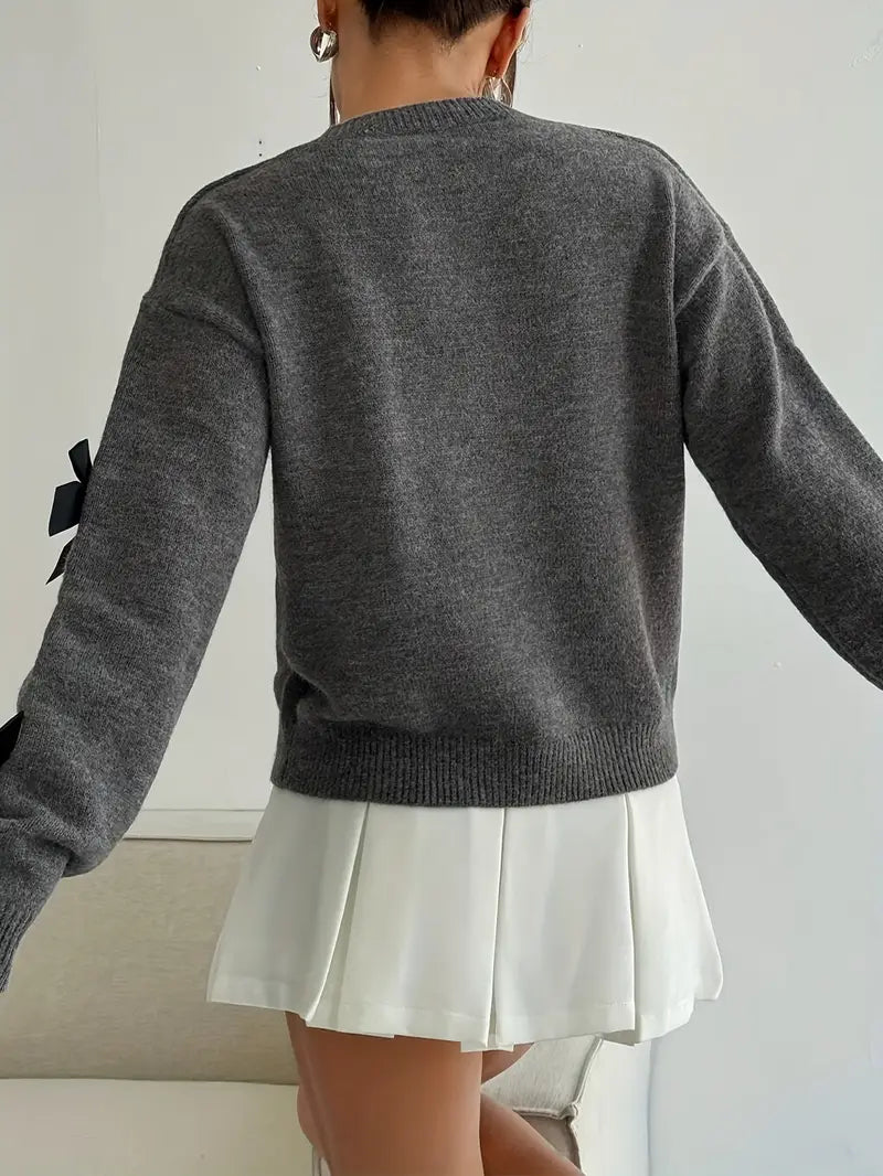 Women's Elegant Casual Sweater with Accents