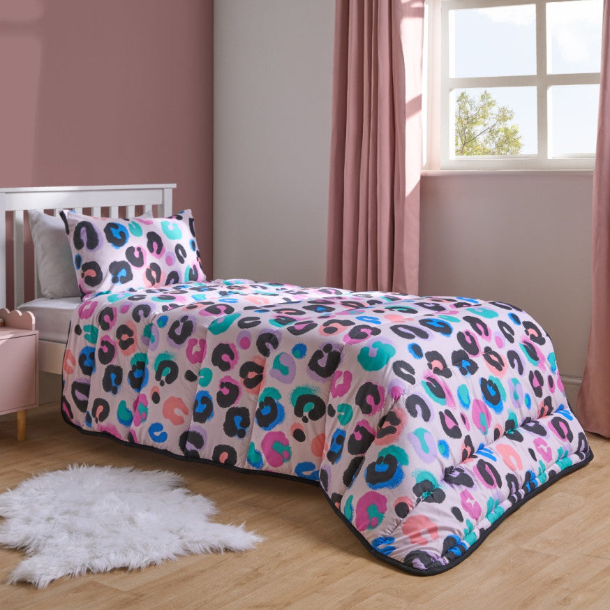 Leopard Coverless 10.5 Tog Duvet Set, Multi - Single