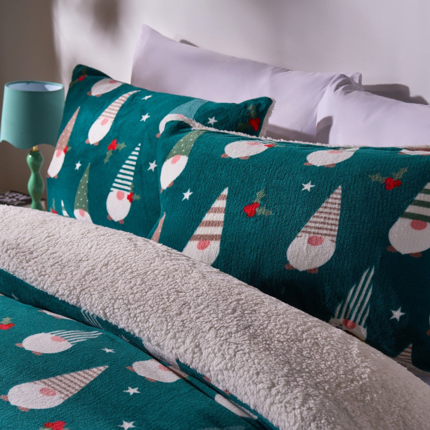 Gonk Fleece Duvet Cover Set - Green