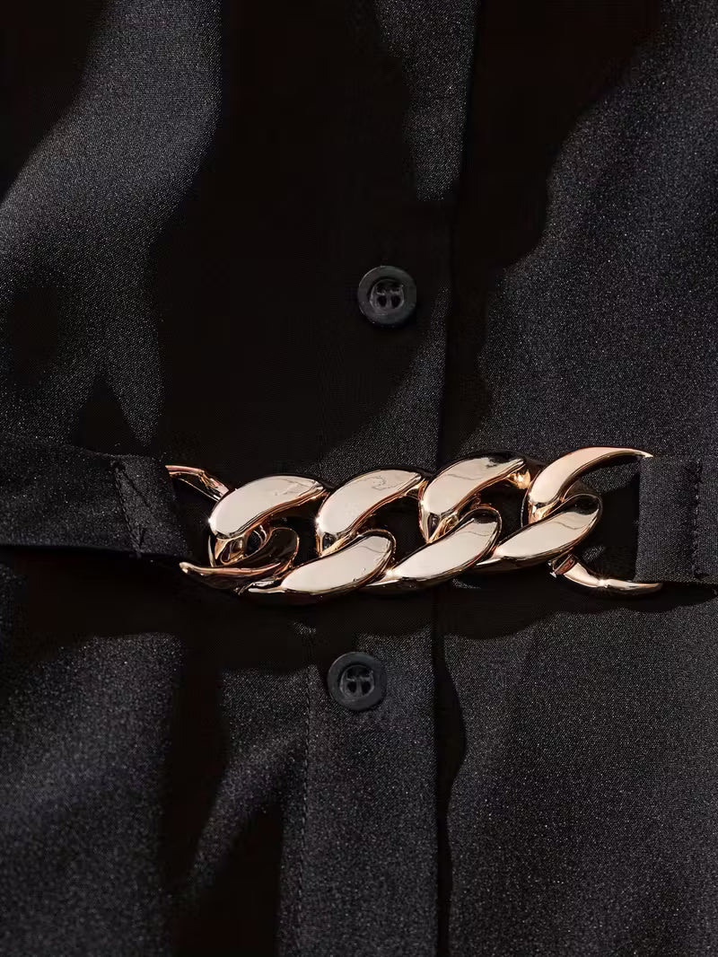 Plus-Size Women'S Solid Color Long Sleeve Top,