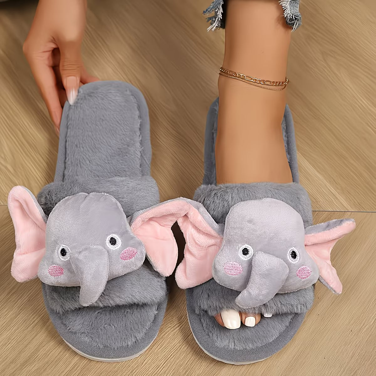 Elephant Novelty Slippers – Women's