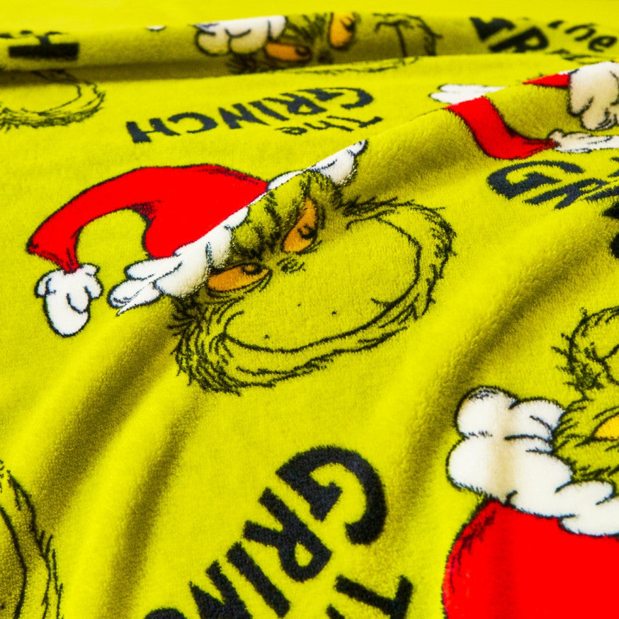 The Grinch Printed Throw - Green