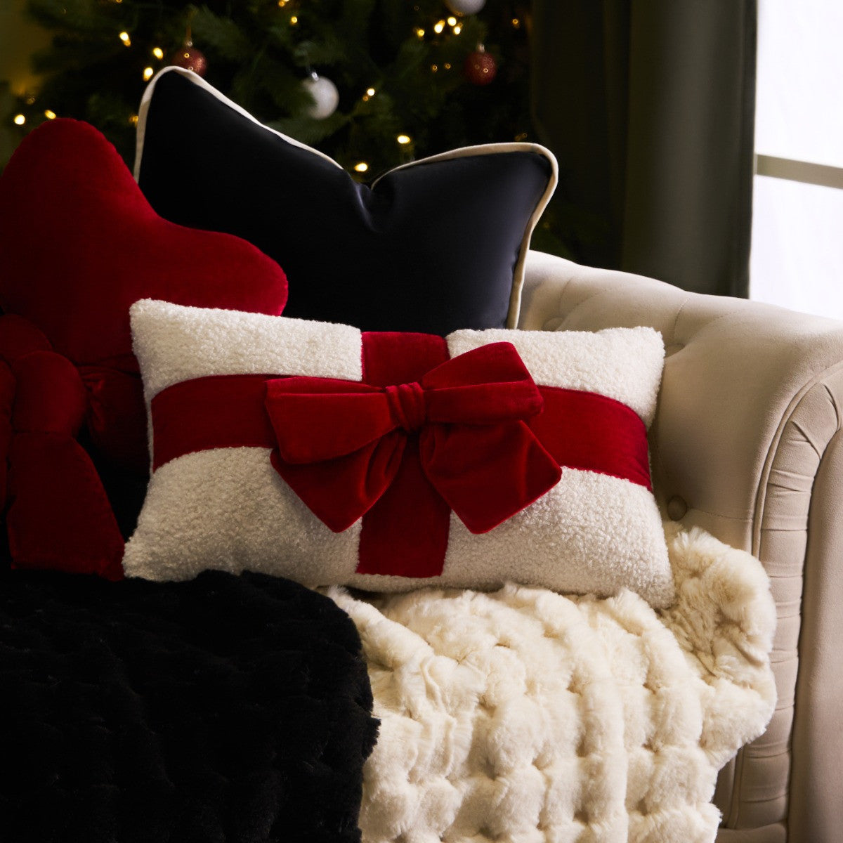 Bow Wrapped Cushion