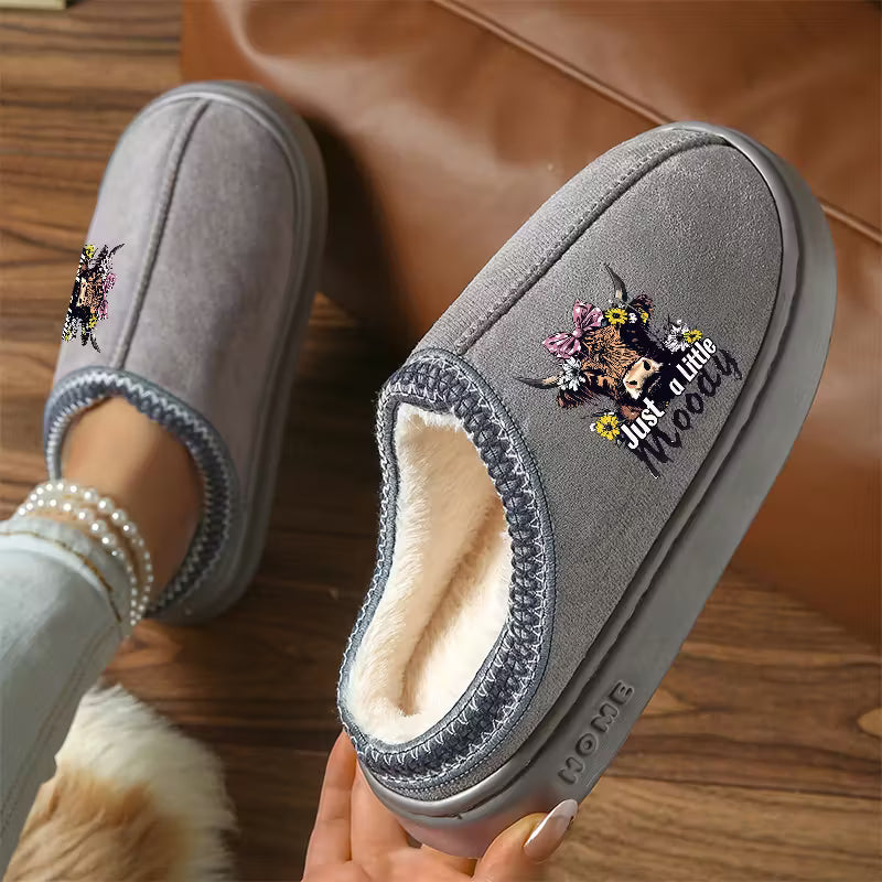 Women's & Men's Scottish Highland Cow Slippers
