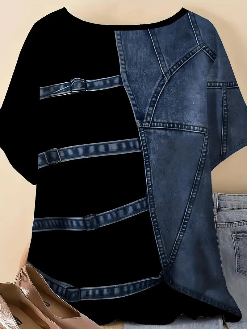 Plus Size Women'S Casual Summer T-Shirt