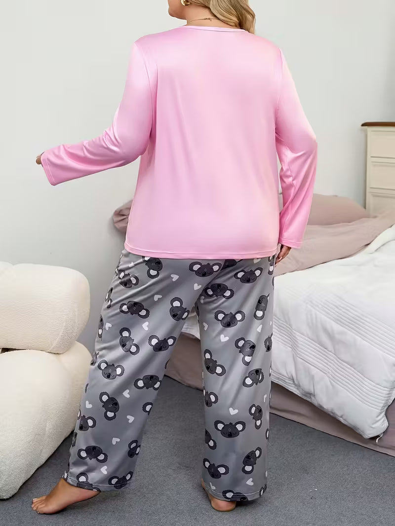 Plus Size Women's Fashion Casual Comfortable Wearable Loungewear Set